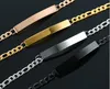 Free ship! silver/ gold/ rose gold/ black stainless steel thin 5mm NK Chain Link Shiny ID Bracelet bangle for women jewelry gifts 8.5 inch