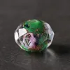 80 Adet Lampwork Faceted Çiçekler Cam Boncuk 10*8mm Çiçek Rondelle Charm Aksesuarları DIY Takı Yapımı için Bilezik Kolye Kolye