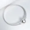 Women Sterling Silver Mesh Bangelet Bangle Bangle Jewelry Summer Jewelry for Pandora Ball Clasp Bracelets with Original Box Sets2392002