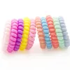 10pcs/set Spiral Shape Hair Ties Grinded Elastic Hair Bands Girls Accessories Rubber Band Headwear Gum Telephone Wire Hair Rope M928