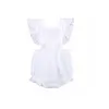 Ins Kids Clothes Baby Girls Rompers Infant Ruffles Flutter Sleeve Jumpsuits Newborn Backless Lace Up Onesies Child Solid Bodysuit 2548113