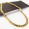 Wholesale-Hip hop Stainless Steel Jewelry 18K Gold Plated High Polished Miami Cuban Link Necklace Men Punk Curb Chain Butterfly Clas