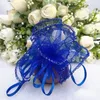 100 Stuks Ronde Organza Trekkoord Geschenktasje met Pailletten Bruiloft Gunst Partij 25 cm Diameter Kerstcadeau Zakken Thuis Party Supplies277o