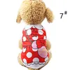 Cute Dog Apparel Pet Dogs Cat Supplies T-shirt Vest Clothes Small Cotton Puppy Soft Coat Jacket Summer Cartoon Costume Print Clothing Outfit Pet Suppy