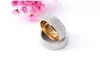 Groothandel- Rock Rap Iced Out Bling Goud Rhinestone Crystal Rings Wedding Band Party Bruid Sieraden Banket Jurk Dames Accessoire