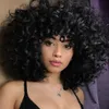 NOUVELLE coiffure brésilienne Cheveux Africain Ameri naturel crépus bouclés perruque Simulation Cheveux humains naturel vague lâche perruque avec bang en stock