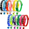 12 kleuren Huiskraag met Bell Verstelbare Gesp Safety Riemen Kleine Kat Hond Puppy Neck Collars Leash Product VT0834