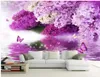 Vackra landskapsbakgrundsbilder Lila blommhydrologi reflektion Butterfly Bakgrund Wall3313776