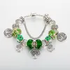 Nieuwe groene glazen kralen hanger armband voor Pandora Verzilverde sieraden van hoge kwaliteit DIY kralen damesarmband met originele doos verjaardag