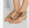 Sophia Webster Thong Flat Sandals Real Leather Dames Gladiatoren Rhinestone Rome Style Cozy Sandal3791236