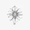 Neue Marke High Polish Band Ring 925 Sterling Silber Pflastern Gänseblümchen Blume Statement Ring Für Frauen Hochzeit Ringe Mode schmuck Kostenloser Versand