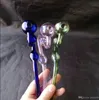 Color snake-shaped pot , Glass Bongs Accessories Unique Oil Burner Glass Pipes Water Pipes Glass Pipe Oil Rigs Smoking with Dropper