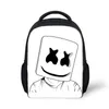 مصمم- Marshmello حقيبة الظهر للأطفال الصبي بنات الإناث حقيبة الظهر الطباعة المدرسية اللوازم المدرسية عارضة قناع دي جي حقيبة