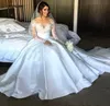 2020 Sexy Illusion Appliques Lace Mermaid Wedding Dresses Long Sleeve Scoop Detachable Train Bride Dress Custom Vestido De Noive