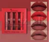 TEAYASON Rossetto liquido opaco Impermeabile lucidalabbra rosso Trucco Tattoo Lunga durata 4 pezzi / set Lip Tint Lip Gloss Rouge A Levre Mat