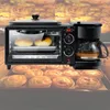 Máquina de fazer café da manhã elétrica 3 em 1 para uso doméstico comercial Mini máquina de café gotejamento Pão Pizza Vven Frigideira Torradeira