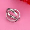 Half Heart Ring en acier inoxydable Cercle Simple Real Couple de mariage anneaux de fiançailles et navire sablonneux