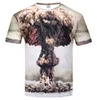 Mannen Dames 3D Print T-shirts Mode Unisex Dierlijke Korte Mouw T-shirts Nieuwigheid Olcanic Tees Kleding Polyester Spandex M-4XL