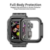 Soft Silicone Band Wirst Straps With Full Body Rugged Cover Proof Drop Case With Builtin Screen Protector for Apple Watch iWatch 6339227