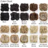 Mode 16Colors Kort synthetisch haar Big Chignon Twee plastic kamclips in uitbreidingshaarstuk Accessoires7848080