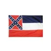 3x5ft 150x90cm Custom American Mississippi State Flag Rampion One / Single Side Digital Utskrift Flaggor och Banderoller