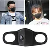 Black Sponge Face Mask Dust Mask Filter PM2.5 Air Pollution Winter Mouth Reusable with Breathing Valve Haze Dust Washed Men Women