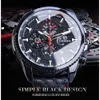 Forsining Black Racing Speed ​​Mens Mens Watch-Wind-Wind 3 Dial Date Display Plugared Leather Sport Clock Clock Dropship296Z