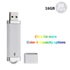 벌크 20 라이터 디자인 16GB USB 2.0 플래시 드라이브 컴퓨터 노트북 썸 스토리지 LED 표시기를위한 플래시 메모리 스틱 펜 드라이브