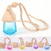 Car Hanging diffuser Perfume Bottle Auto Air Freshener Empty Glass Fragrance Diffuser Smell Odor Diamond-shaped