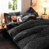 Thickened flannel 4pcs bedding set king size comforter set bed sets coral Plush duvet cover bed sheet warm winter