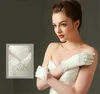 Matte Satin Bridal Gloves Short Lace Trim Ivory Wedding Bridal Accessories Bride Gloves Wrist Length Wedding Glove