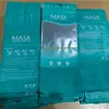 1000PCS 13 * 25 cm 15 * 21cm Zipper Plastic Opp Retail Packaging Väskor för engångsansvarig Mask 3 Layer Mask Hang Hole Package Bag