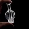 Free DHL Glass UFO/ Bubble Cap Spinning Carb Cap With 6mm Sapphire Beads For Beveled Edge Flat Top Thick Bottom Quartz Banger Nails