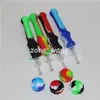 Kolor palenia Silicon Nectar Kolekcjonerów Zestawy z Quartz Titanium Wskazówki 14mm Silikonowy Nector Collector Kit Mini NC DAB narzędzie do szklanych bongs