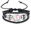 Pulsera de cuerda de cuero con verso de la Biblia religiosa para hombres y mujeres, brazalete de cristal con escritura cristiana, regalo de joyería hecho a mano de fe a la moda