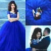 Royal Blue Recién llegado Vestido de fiesta de tul Vestidos de quinceañera Sweetheart Court Train Vestidos dulces 16 Vestidos de baile Vestidos formales de quinceañera