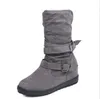 Taille 35-43 Hiver sur bottes Chaussures femmes Tissu Tissu Femme Femme CHIGH