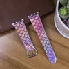 فرق مشاهدة الفاخرة الفاخرة الساعات الاستبدال color فلاش معصملة watch الأشرطة الموضة watchband Iwatch Bands Bracelet الرياضية 240308