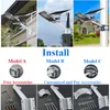 Solar LED Street Lights Waterproof Outdoor 100W 200W 240W 300W 360W LEDS Gator Belysning Flood Light Solar Lamp för Plaza Garden Parking