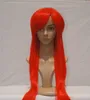 Perruque livraison gratuite femmes bouclés résistant à la chaleur perruque de cheveux Cosplay Costume longue rouge pleine perruques