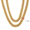 12mm Iced Out Necklace Jewelry Gold Silver Miami Cuban Link Chains Mens Hip Hop Diamond Jewelries