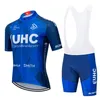 UHC Cycling Jersey Set 2020 Pro Team Mens Cycling Clothing Summer Breattable MTB Bike Jersey Bib Shorts Kit Ropa Ciclismo3101204