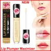 Sexig Lip Plumper Gloss Enhancer Lips Maximizer Plumping Care Serum Liquid lip Gloss Mask Fuktgivande Öka läpparna Plump Makeup kyss Skönhet