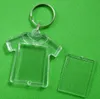 DIY Acrylic Blank Photo Keychains Shaped Clear Key Chains Insert Photo Plastic Keyrings Photo Frame Free Shipping