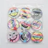 90pcs / set Coloré Brillant Sourire forme Brodé Applique Coudre Fer sur Patches DIY entier 7CM SIZE2821