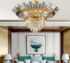Modern kristall ljuskrona blomma form hängande ljus lyx kreativ design lampa för vardagsrum lobby hotell restaurang myy