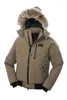 Piumini invernali da uomo BORDEN-BOMBER Parka Vero collo di pelliccia con cappuccio di procione Cappotto Downs Parka caldo spesso da uomo Nero Outlet Sport all'aria aperta