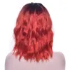 Wholesale Yaki Ombre Color Black Pink Gradual Change Women's BoBo Bob Wig Short Hair Milk Grey Wig