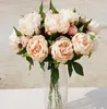 Big Peony Flower Artificial Silk Fake Flower Wedding Home Party Decorative 3 Heads Peony Flowers Wedding Planner Supplies