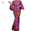 2019 Moda Afryki Spódnicy Zestawy Dla Kobiet Bazin Elebater Afryka Odzież Dashiki Kwiaty Tradycyjna Afrykańska Odzież Wy3824